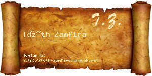 Tóth Zamfira névjegykártya